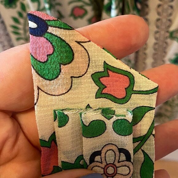 TORY BURCH Asilomar Garden Party Asilomar Floral Dress White Purple Green 10 - Picture 13 of 13